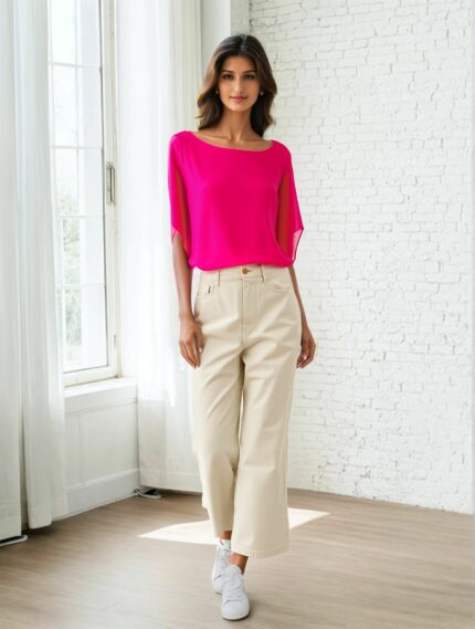 Blouse fluide fuchsia