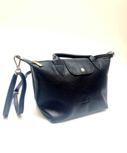 Sac en cuir bleu marine