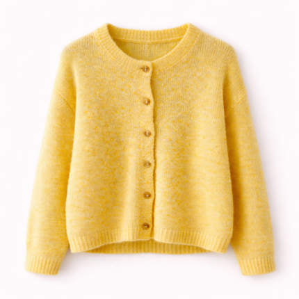 CARDIGAN CHINE A COL ROND : MARION