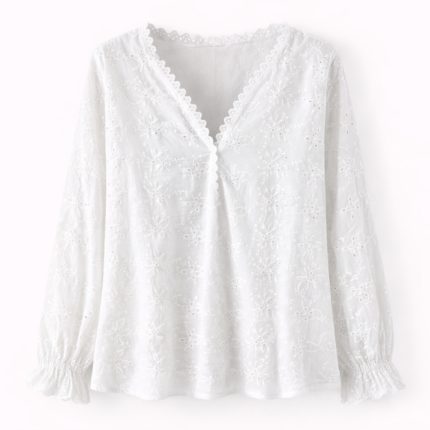 CHEMISE BOHEME AJOUREE :  JANE